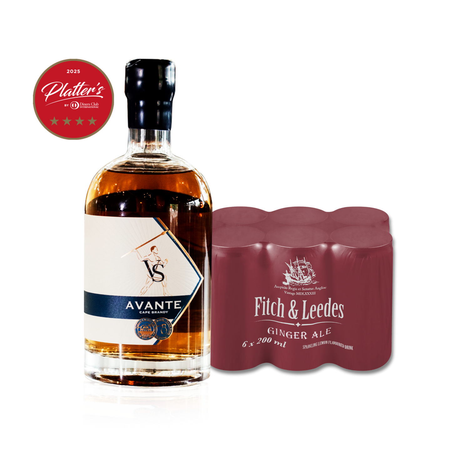 VS + 6-Pack Fitch and Leedes Ginger Ale