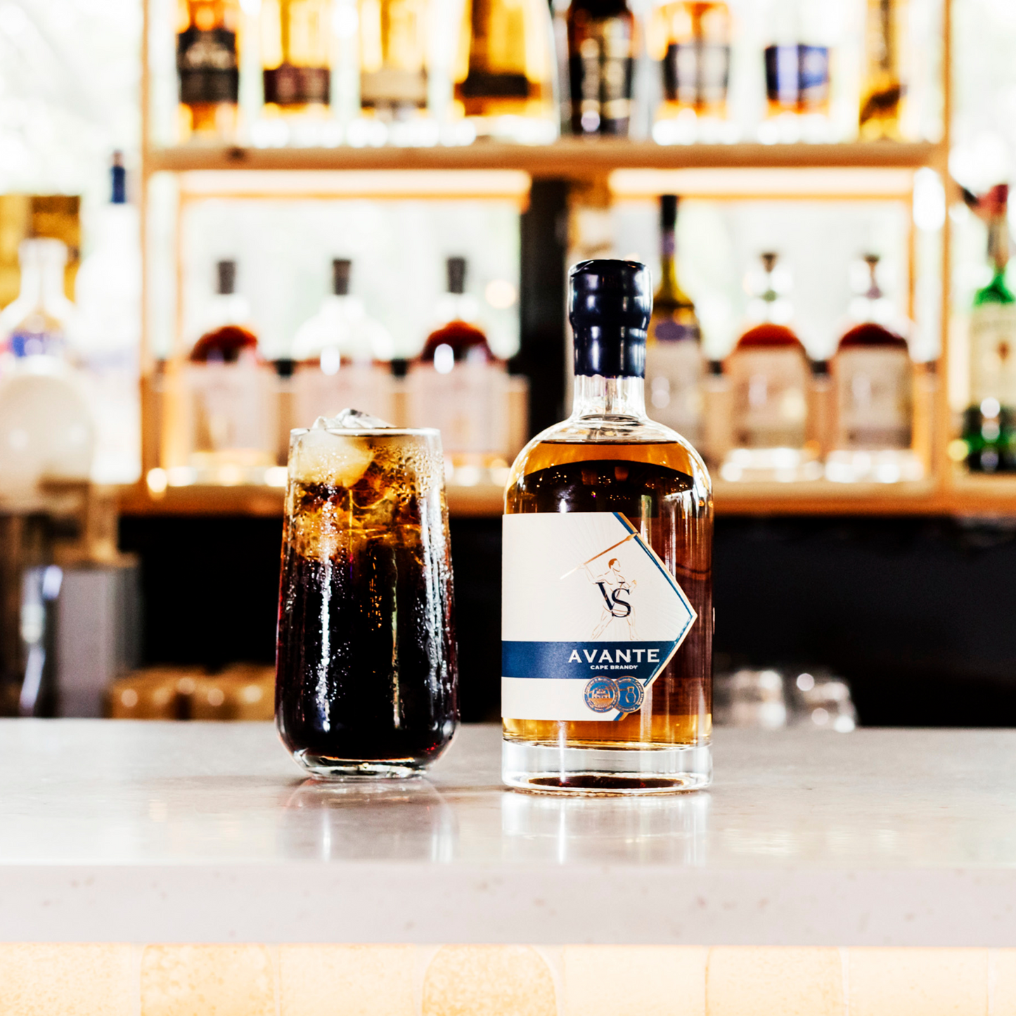 Avante VS Brandy Bottle with Coke Mixer