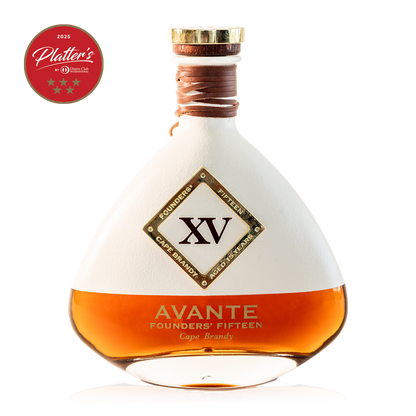 Front view of the Avante Founders' Fifteen XV Bottle of Brandy