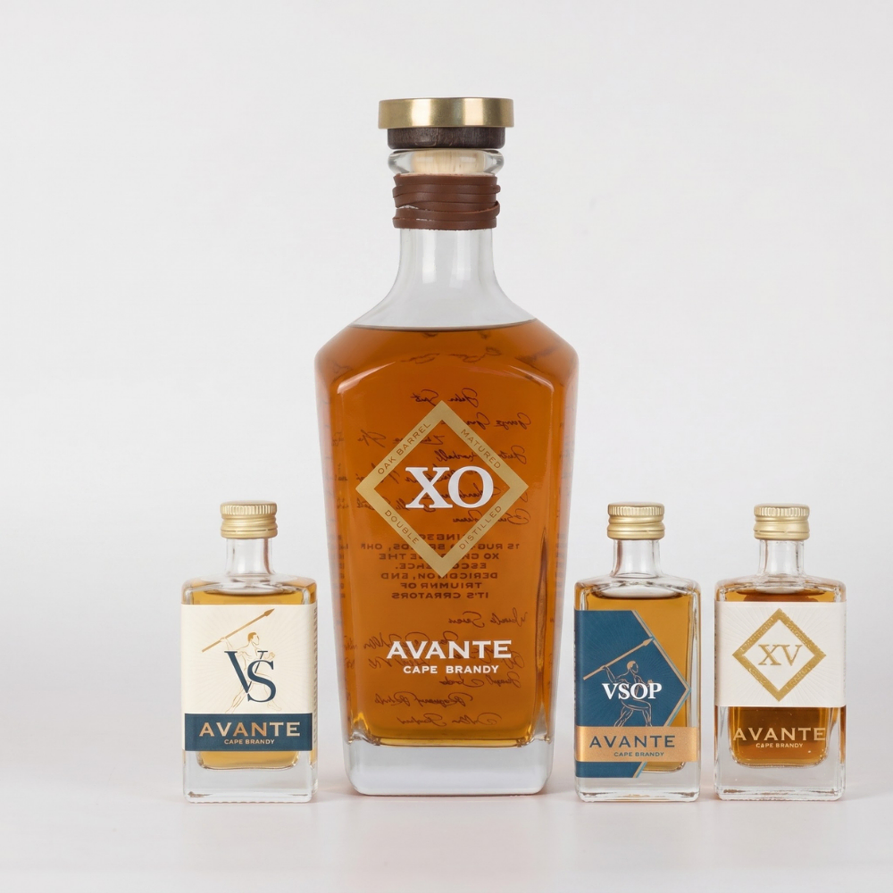 Avante Master's Reserve XO Cape Brandy 750ml & Mini 50ml Trio